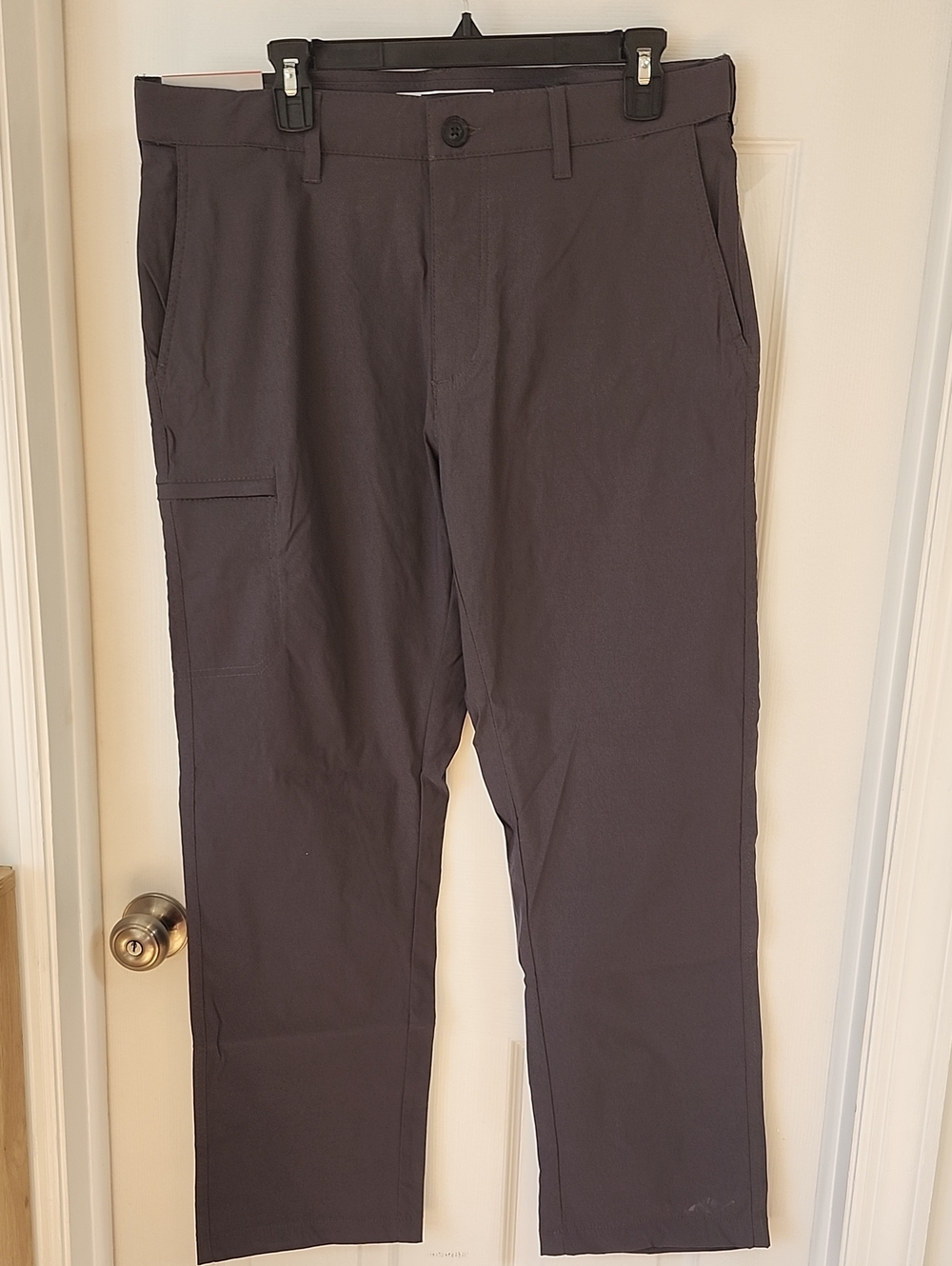 Men's Charcoal Cargo Pants - Stretch Utility Style